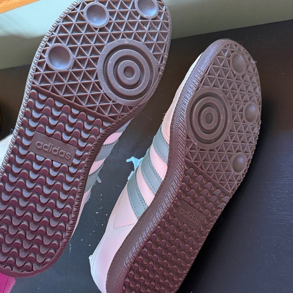 adidas Samba Sneakers in White and Mint Green - Picture 3 of 4